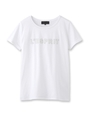 シフォンロゴ刺しゅうTシャツ/ホワイト(001)