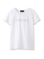 シフォンロゴ刺しゅうTシャツ/ホワイト(001)