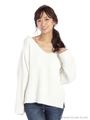 レースアップニットTOPS/WH
