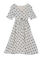 【sw】ドットロングワンピース/ブラック