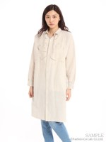 アンティークカットワーク刺繍ニットワンピース/生成