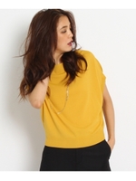 [S]ドルマンボートネックニット/イエロー(032)