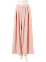 スカートライクタックワイドパンツ/ベージュ