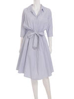 ストライプベルト付シャツOP/MX