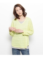 ラメニットソー×ボーダーロンTセット/ネイビー(093)