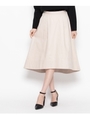 ◆ロングテールタックフレアスカート/ライトベージュ(051)