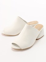 変型ヒールサンダル/ブラック