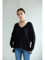 【AZUL by moussy】ウォッシャブルソフトタッチ柄編みドルマンプルオーバー/RED