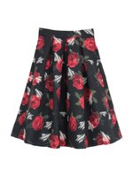 Rose artフレアスカート/オフホワイト