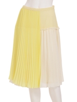 ランダムカラープリーツSK/レモン