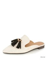 【CAMILLE BIS RANDA】タッセルデザインスリッパ/BEIGE