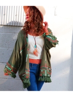 【anap mimpi】刺繍フリンジカーディガン/KHA