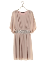 ウエストビジュードレス/ピンク