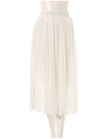 シフォンプリーツスカート/ホワイト