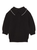 デザインカラーコンパクトニットプルオーバー/BLK