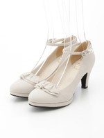 フロントフリルパンプス/クロ