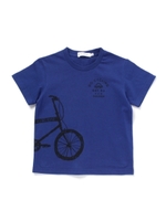 【150cmまで】自転車プリントTシャツ/ブルー(092)