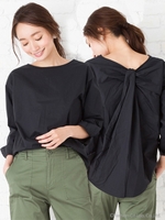 【Marie Hill】BACKデザインブラウス/ライトブルー