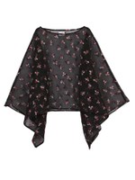 おはな刺繍のスクエアTOPS/オフホワイト