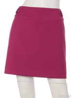 サイドバックル台形スカート/ブルー