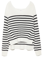 片畔Vネックプルオーバー/WHT