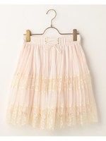 ラメプリーツスカート/ホワイト