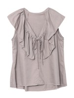 V-NECK BLOUSE/グレー