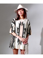 【ANAP】オルテガ柄BIG Tシャツ/IV