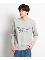 ホエール柄スウェット/グレー(012)