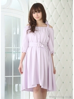 肩オフショルヘムOP/ピンク