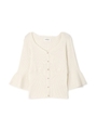 DECOLLETTE RIB TOPS/ブラックボーダー1(011)