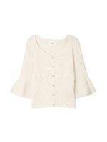 DECOLLETTE RIB TOPS/ブラックボーダー1(011)