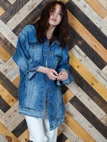 【オンラインストア限定】デニムロングGジャン/ブルー