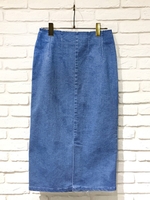 デニムミディタイトスカート/L.BLUE