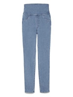 ハイウエストデザインスキニーパンツ/BLU