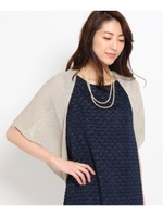 ボレロラメニットカーディガン/ライトベージュ(051)