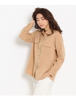 【VERY4月号掲載】[L]フラップポケットブラウス/サンドベージュ (053)