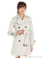 スコッチボタントレンチコート/ベージュ