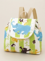 ストライプサーカスプリントベビーリュック/ピンク