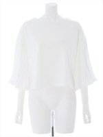 プリーツスリーブトップス/ピンク