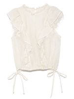 シフォンフリルトップス/OWHT