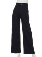 STRETCH DENIM BAGGY PANTS/NAVY