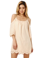 刺繍レースワンピース/BEIGE