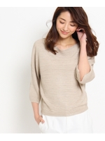 ベルスリーブニット/ライトベージュ(051)