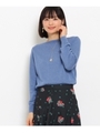 【WEB限定プライス】バックシャンリボンレースニット/ブルー(092)