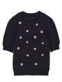 [L.B CANDY STOCK]フラワービジューニットトップス/NVY