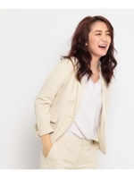 （洗える）[S]コットン混一つ釦テーラードジャケット/ライトグレー(911)