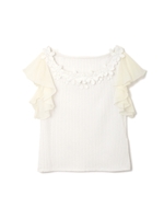 《EDIT COLOGNE》メローオフショルテレコスカラレースカットソー/エクリュ1(031)