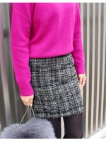 ツイードミニスカート/オレンジ