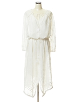 刺繍スモッキングワンピース/ピンク